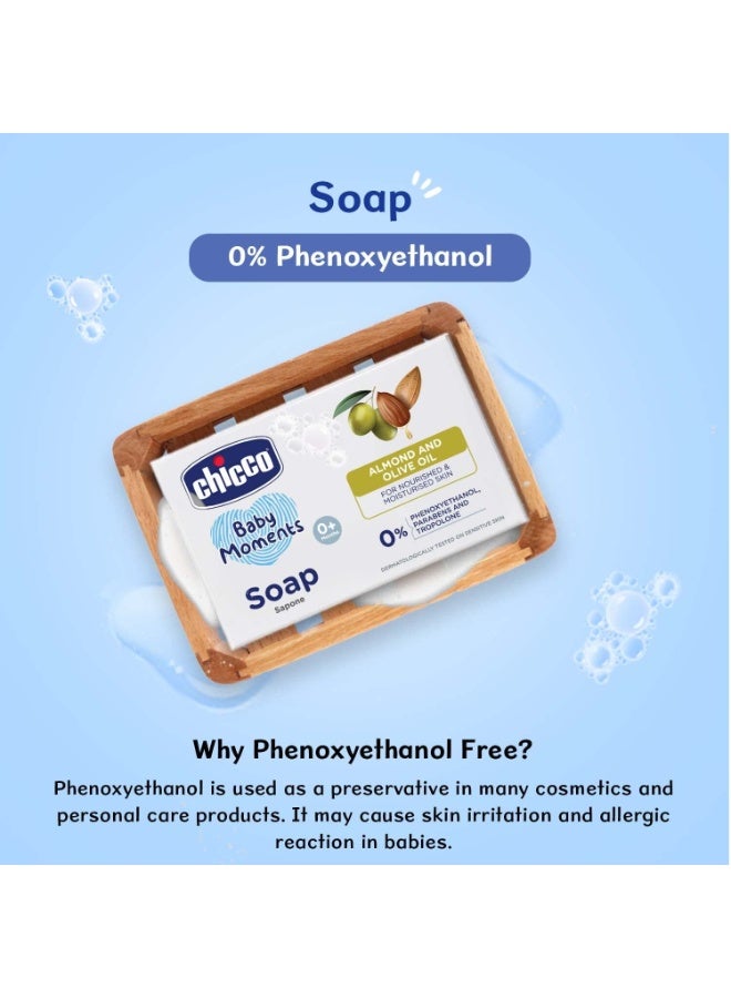 Chicco Baby Moments Soap 75g Buy 3 Get 1 Free For Nourished & Moisturised Skin With Natural Care of Almond & Olive Oil - Image 5